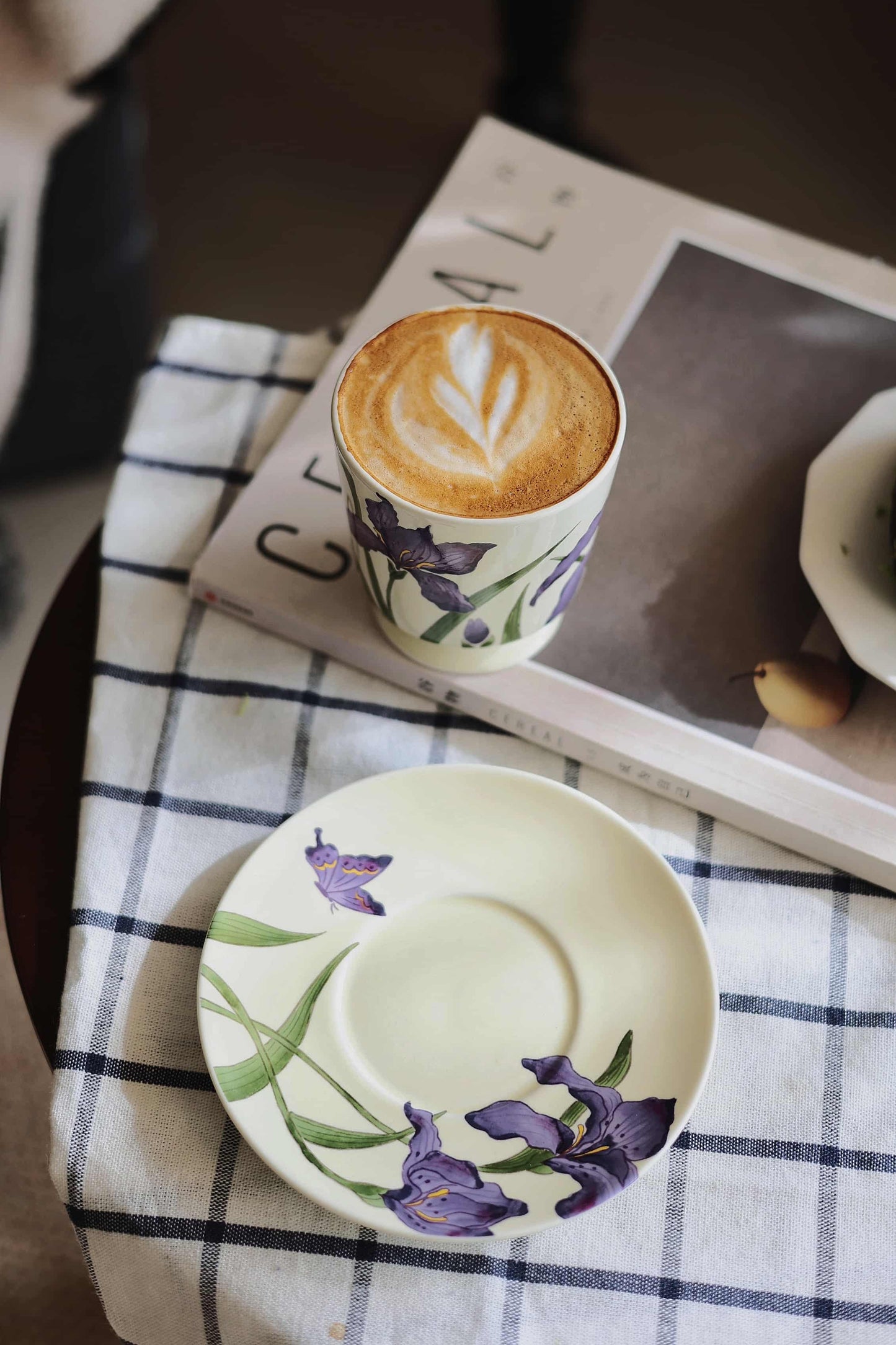 Iris Floral Cup & Saucer