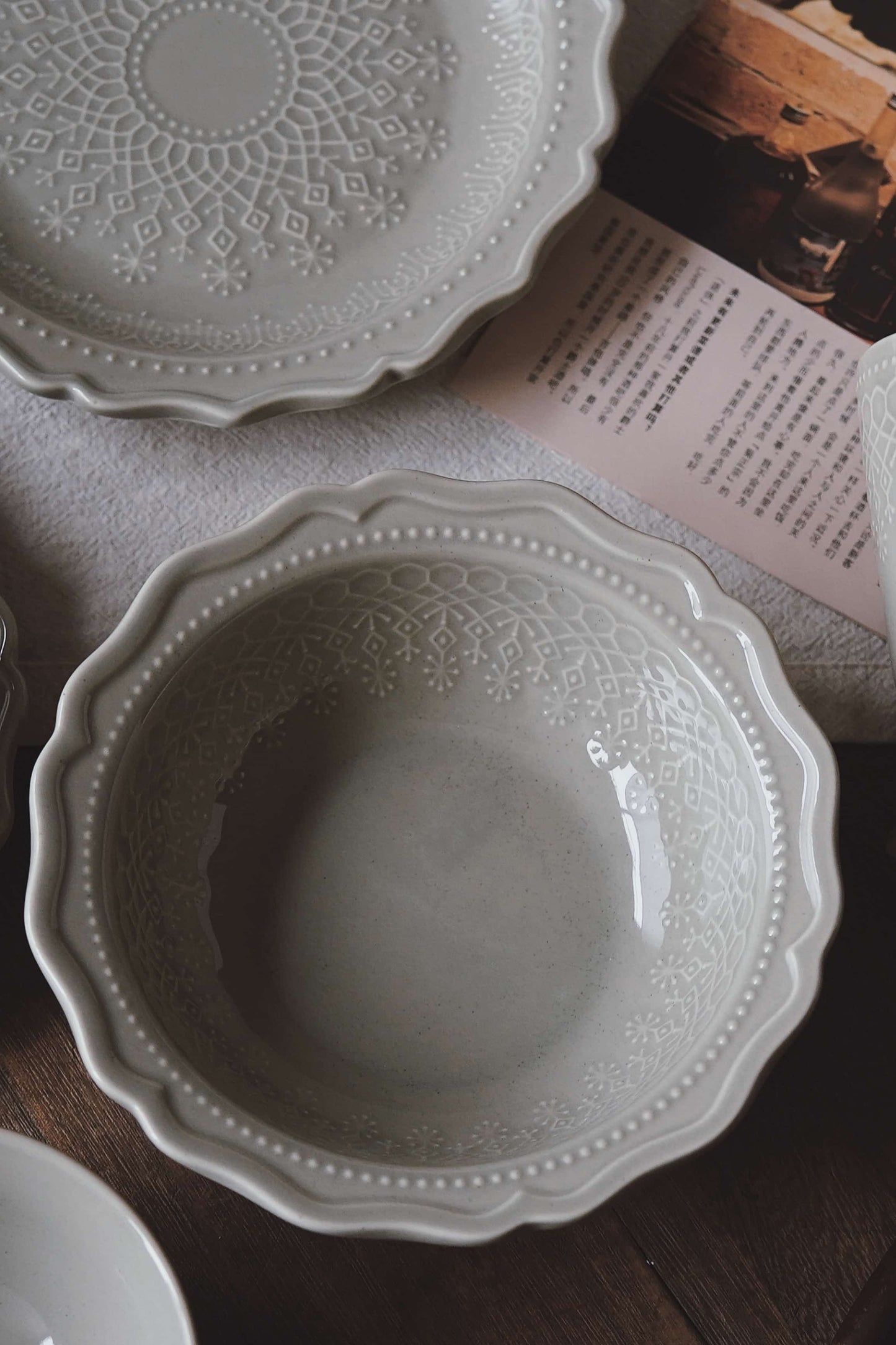 Lace Embossed Collection - Delicate Details in Diverse Shapes & Colours