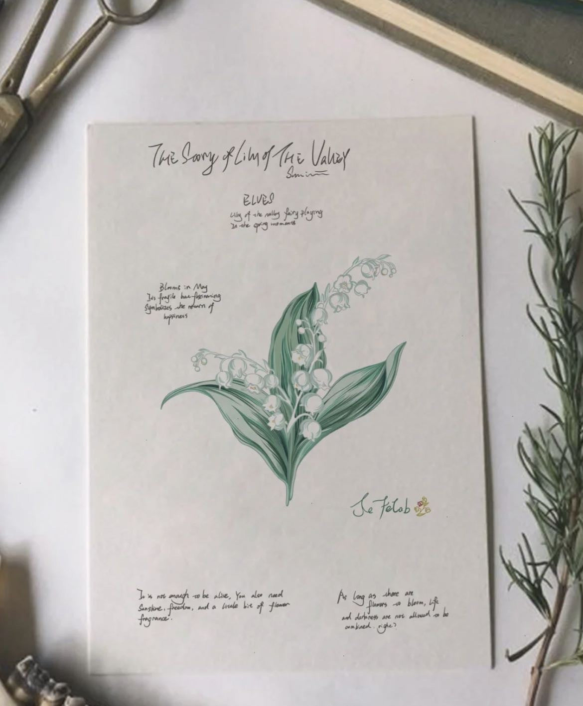 Vintage Embossed Lily of the Valley Collection