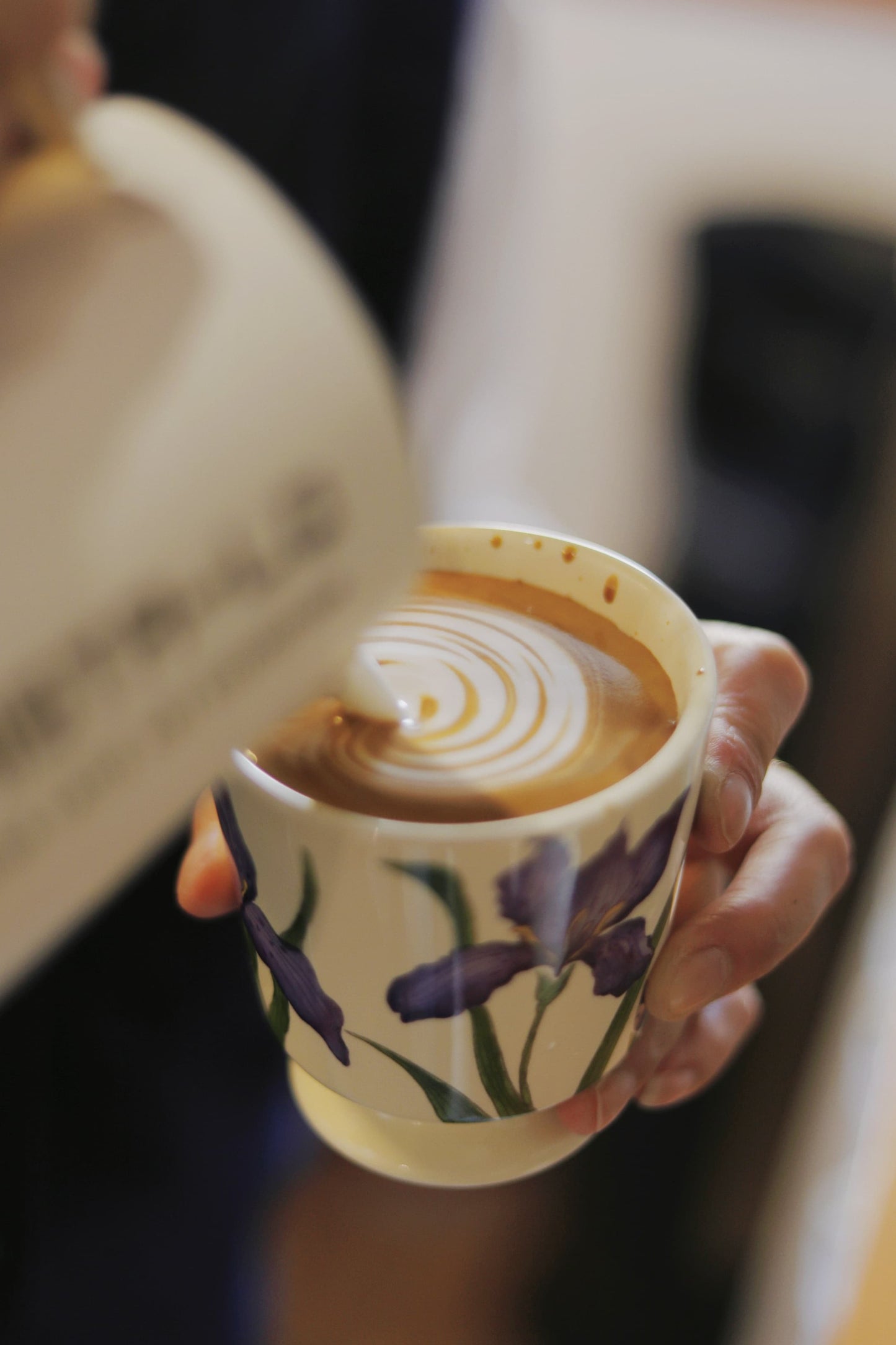 Iris Floral Cup & Saucer