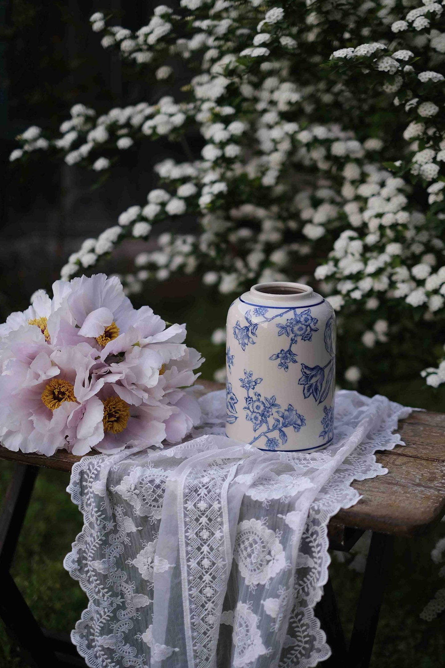 Flourishing Blooms Ceramic Vase