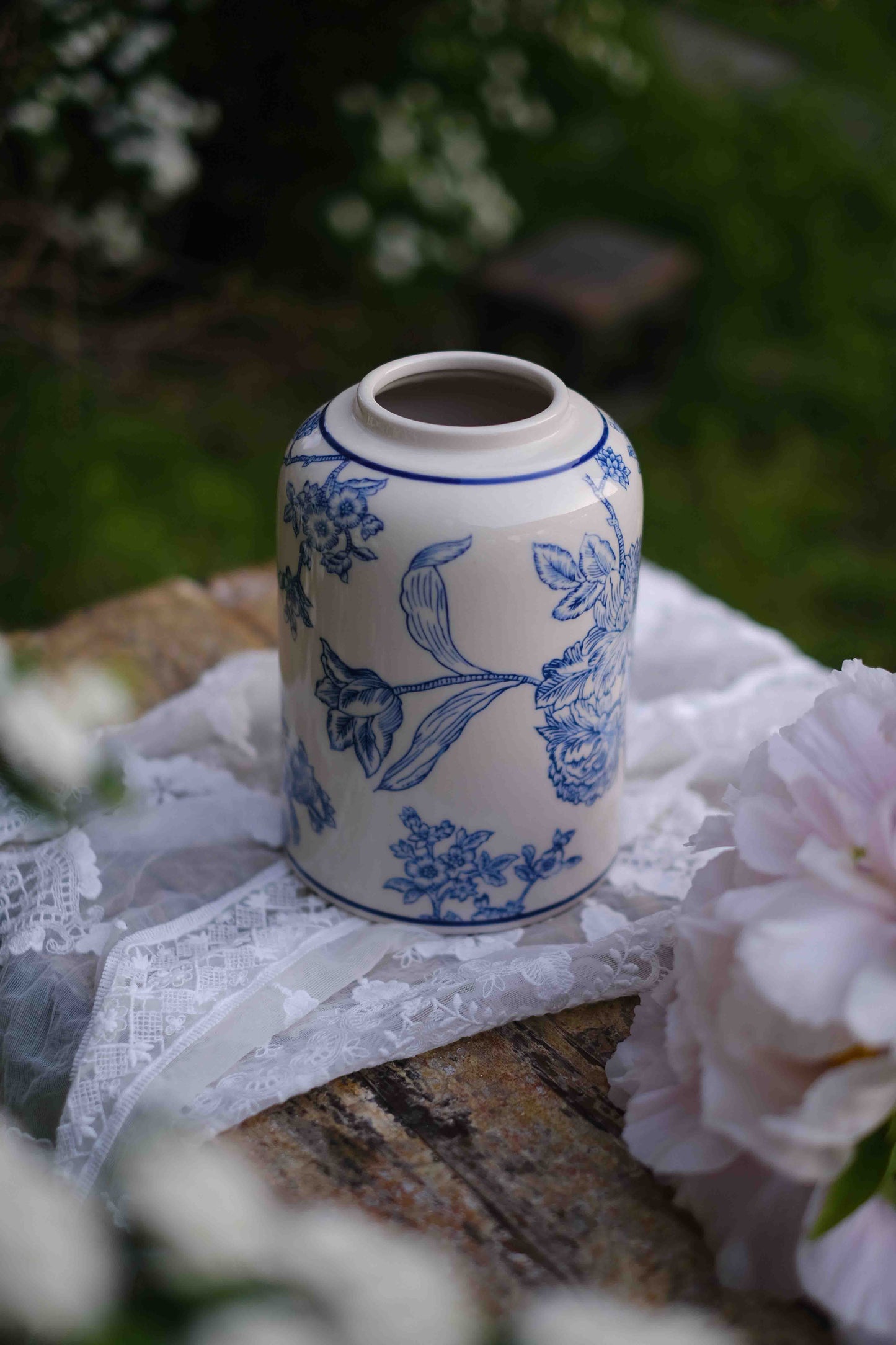 Flourishing Blooms Ceramic Vase