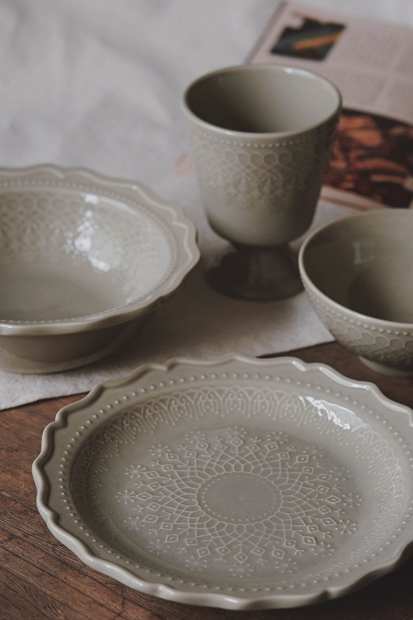 Lace Embossed Collection - Delicate Details in Diverse Shapes & Colours