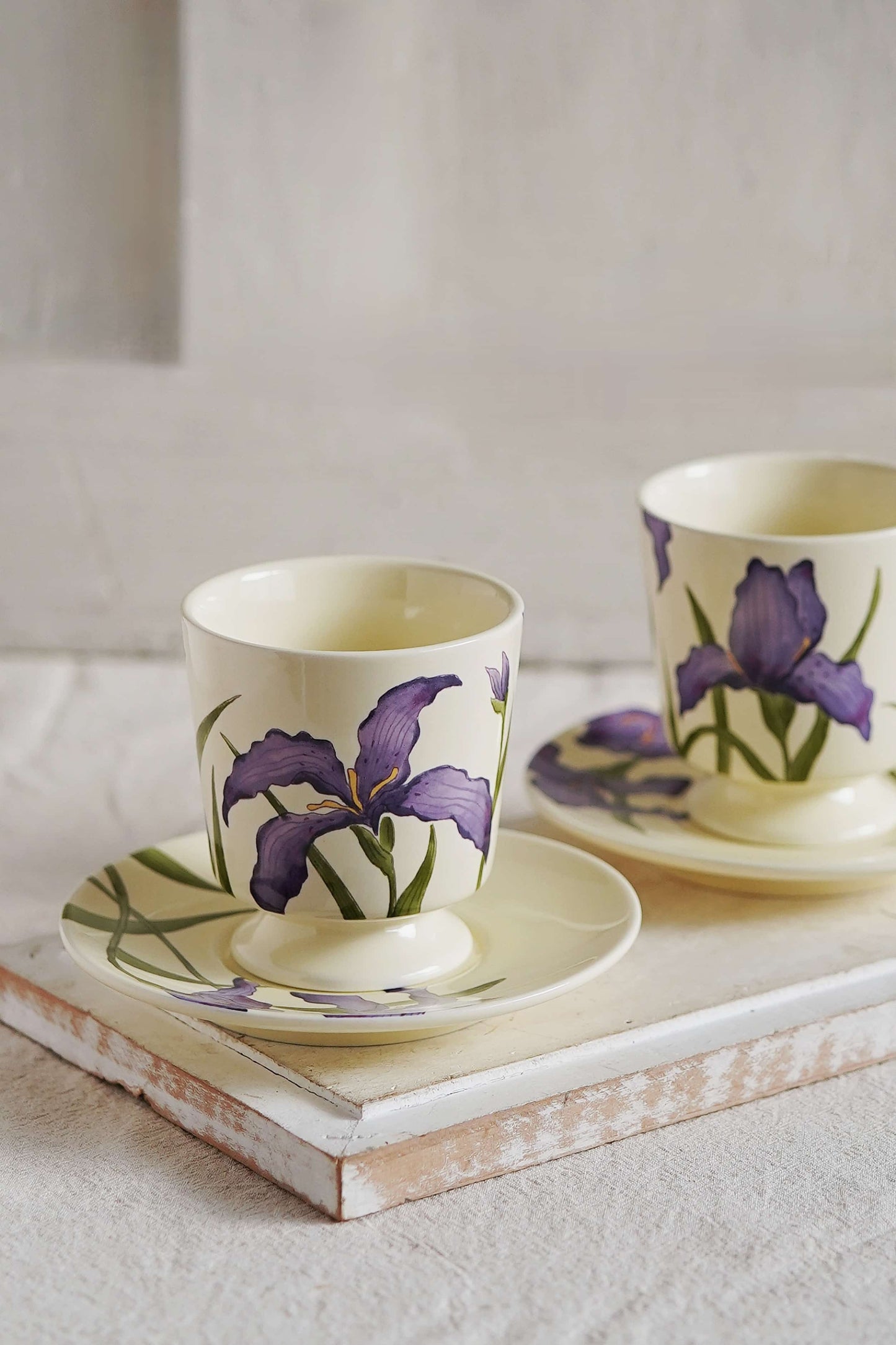 Iris Floral Cup & Saucer