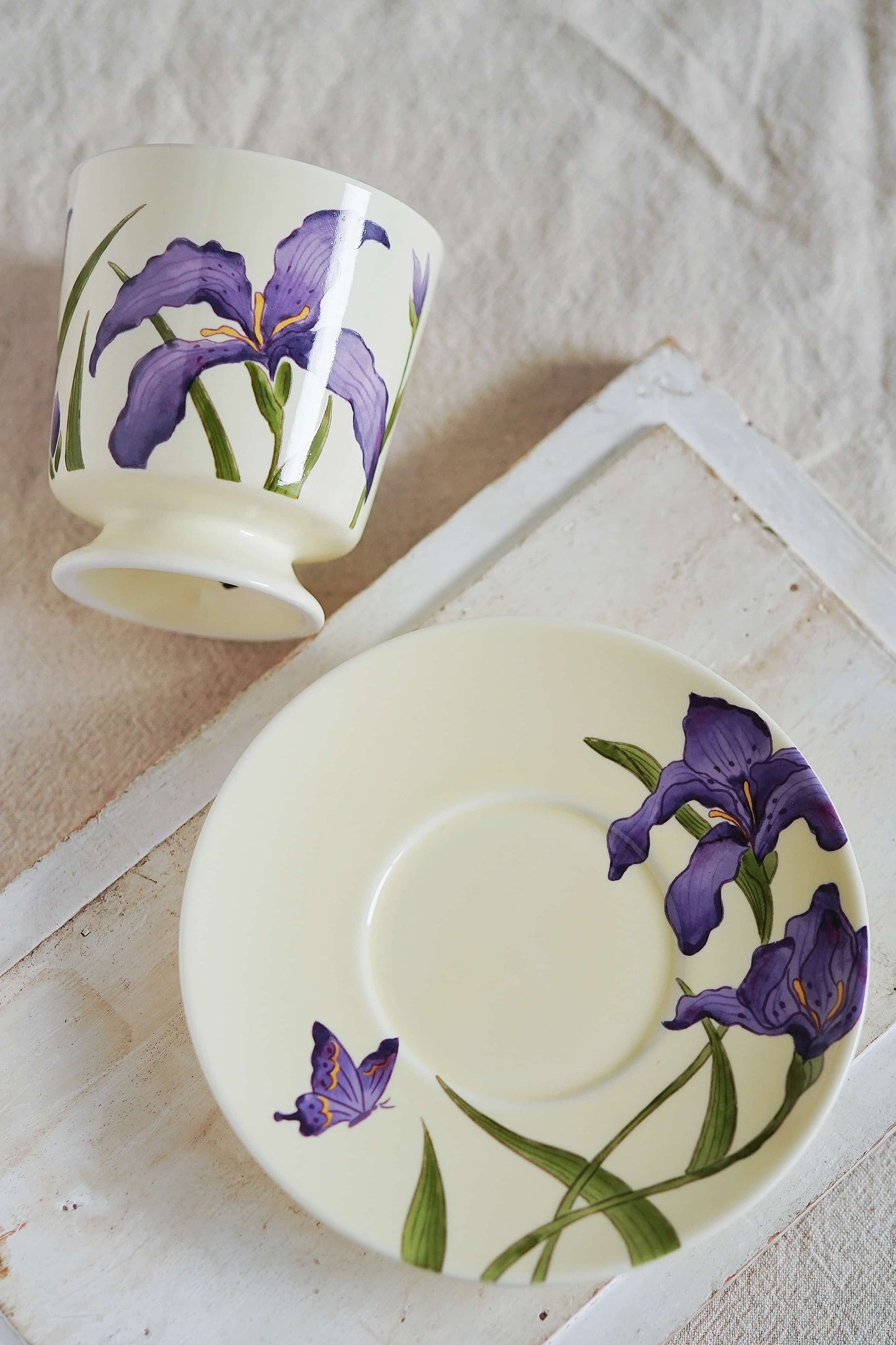 Iris Floral Cup & Saucer