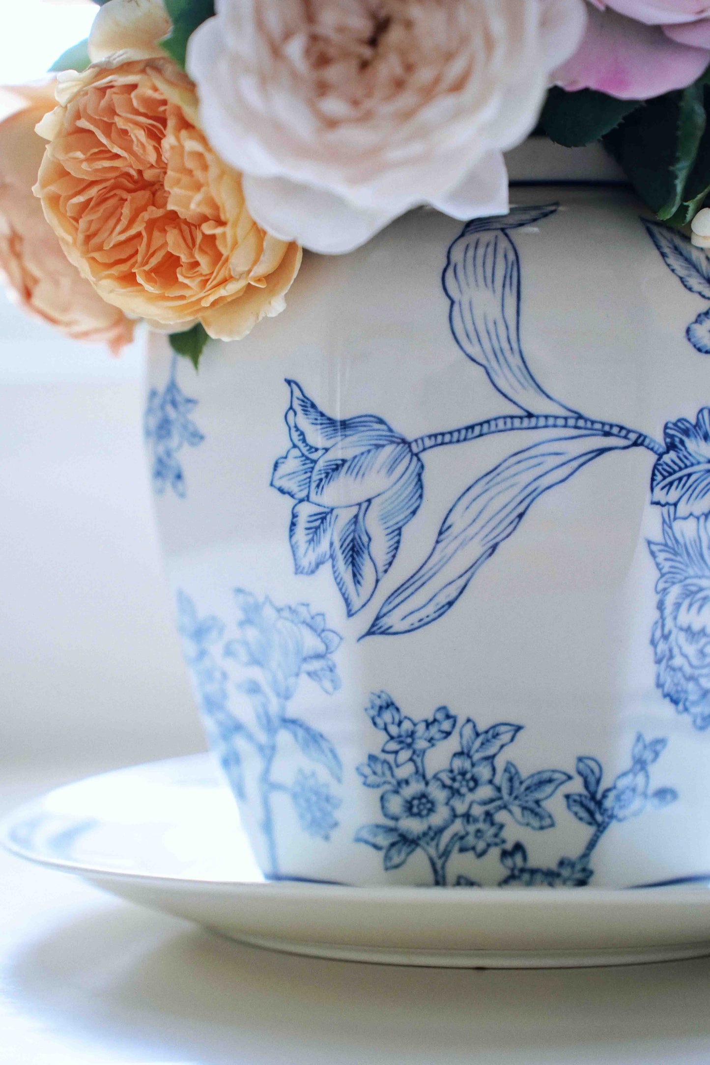 Flourishing Blooms Ceramic Vase