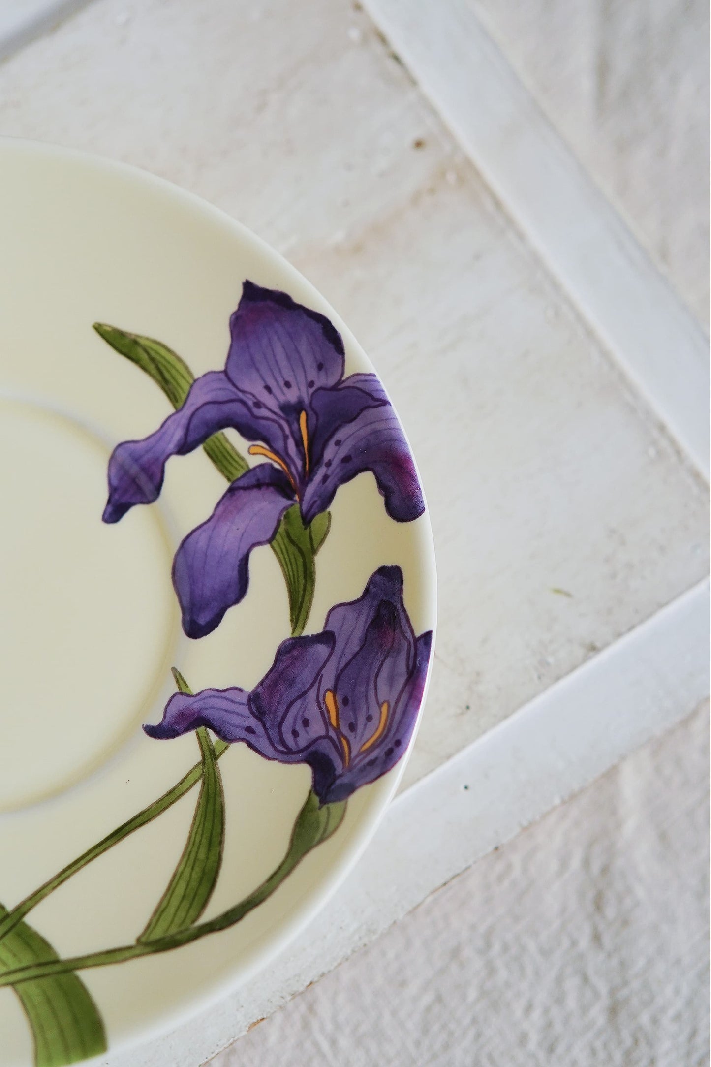 Iris Floral Cup & Saucer