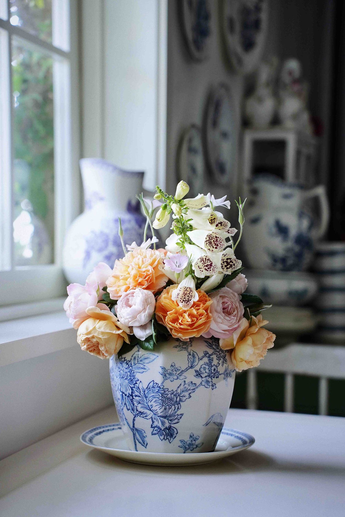 Flourishing Blooms Ceramic Vase