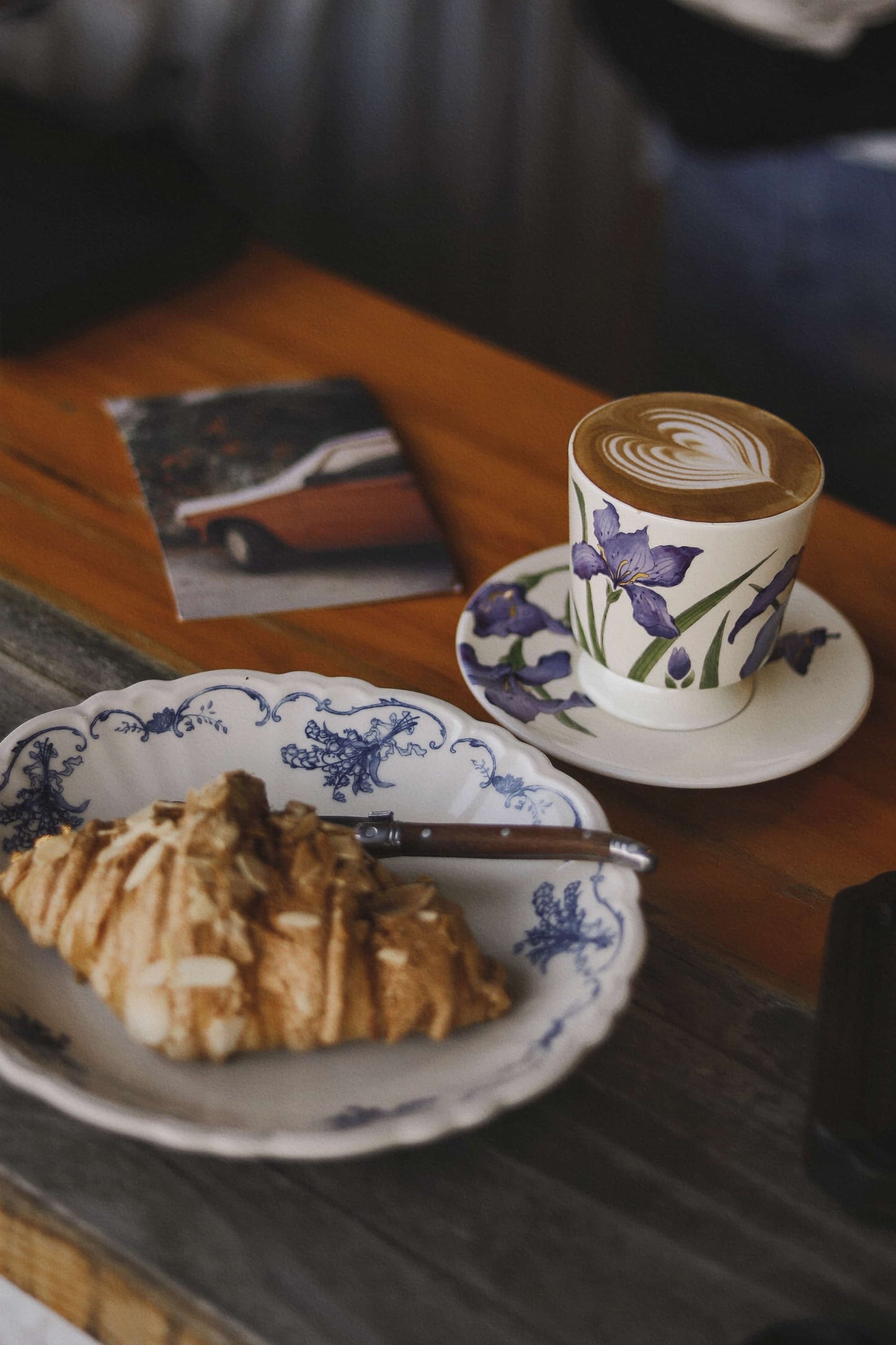 Iris Floral Cup & Saucer