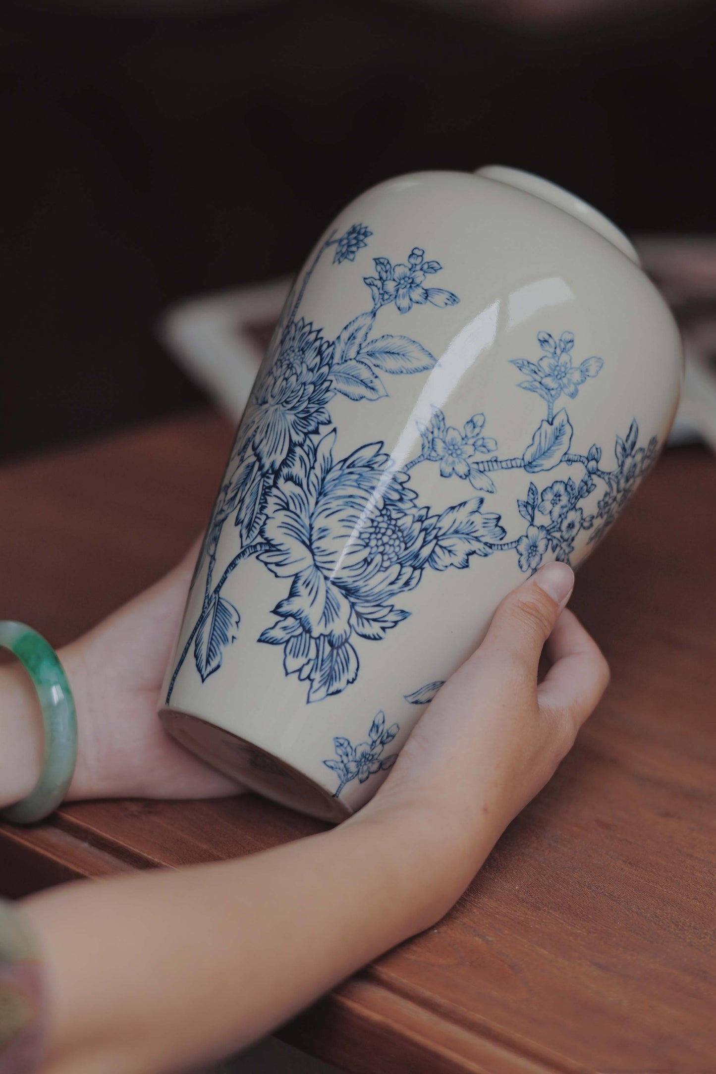 Flourishing Blooms Ceramic Vase