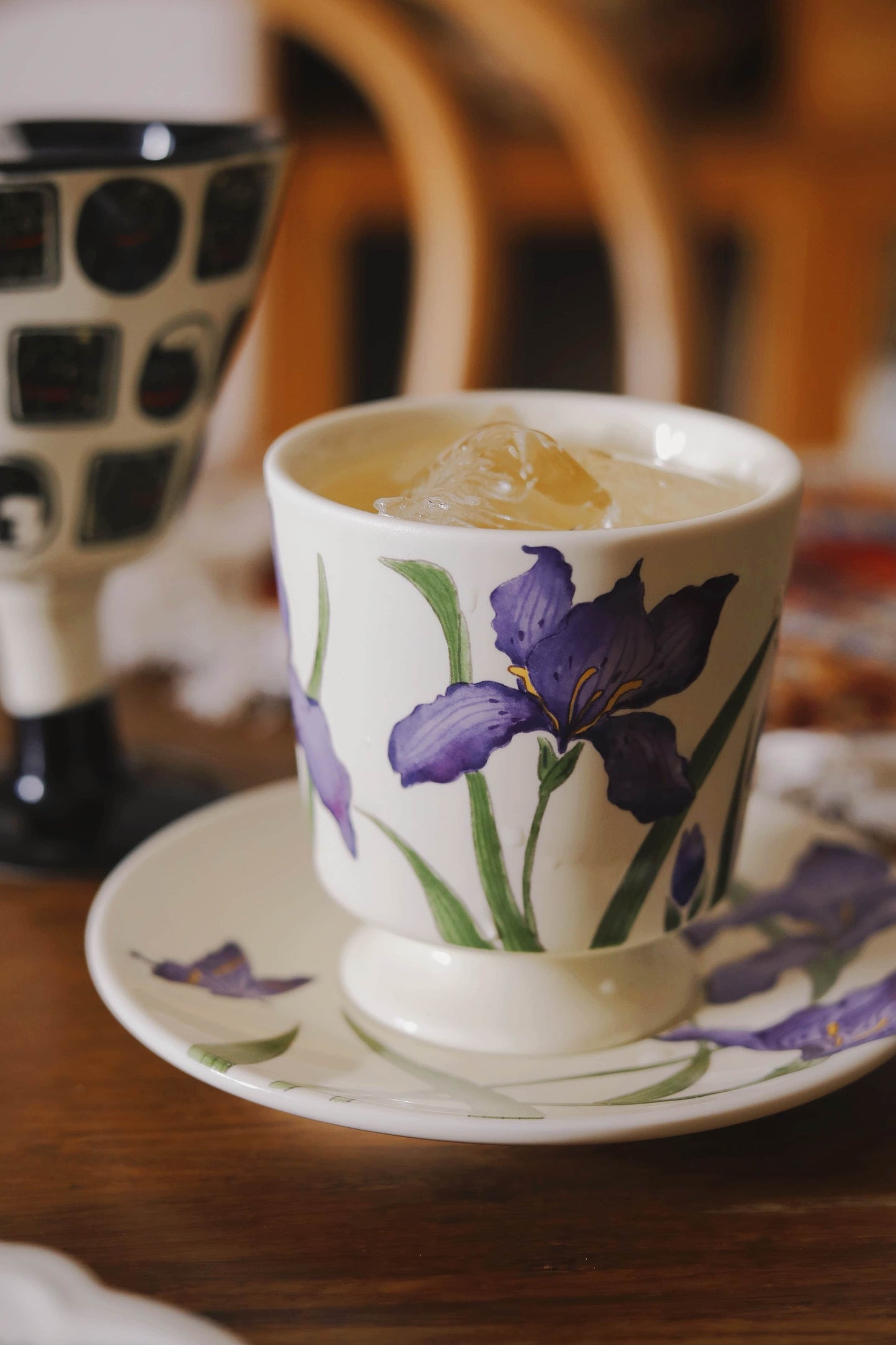 Iris Floral Cup & Saucer