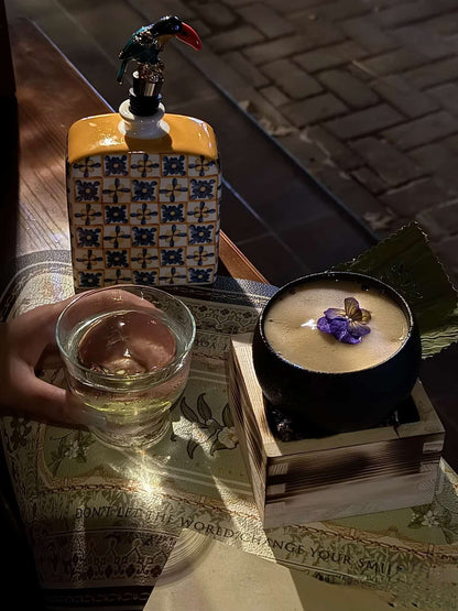 Italian-Style Yellow Gingham Bathroom Set