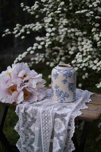 Flourishing Blooms Ceramic Vase