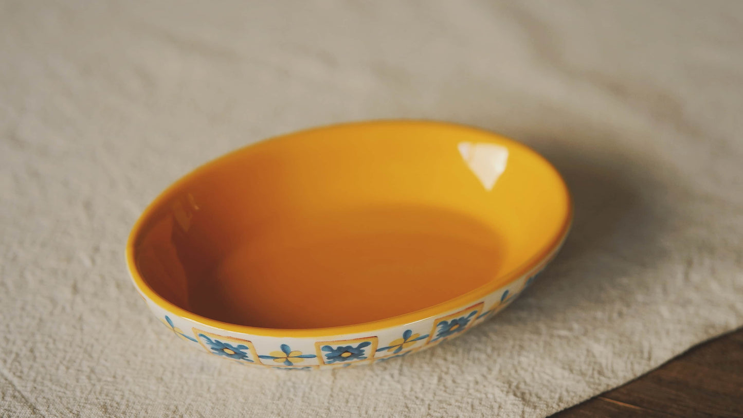 Italian-Style Yellow Gingham Bathroom Set